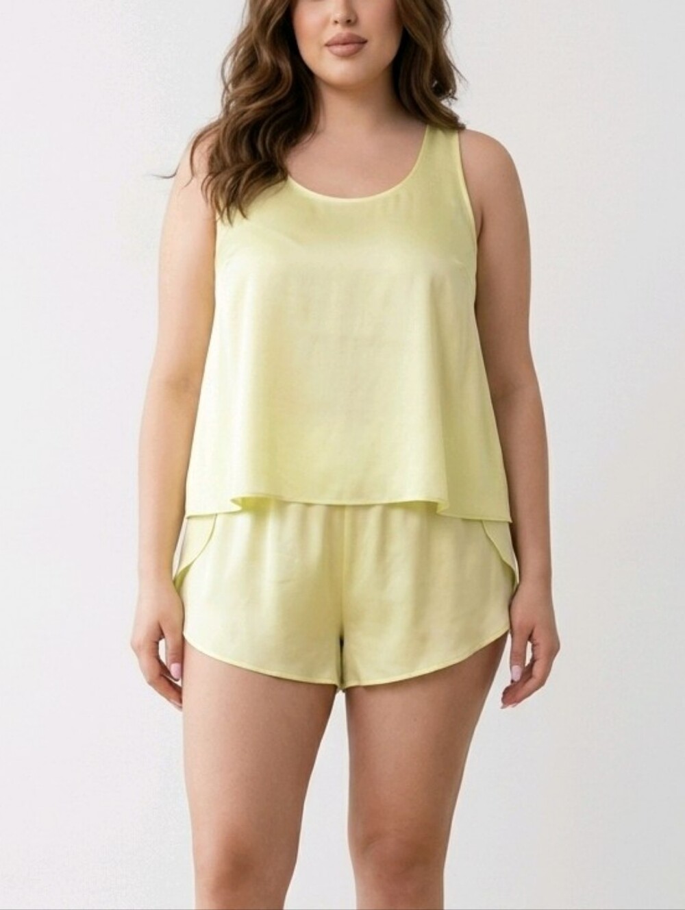 Lunya Washable Silk Pale Green Elastic-Waist Pajama Shorts Size 2X ~ Shorts Only
